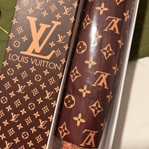 Monogram Compact Umbrella in Brown and Tan